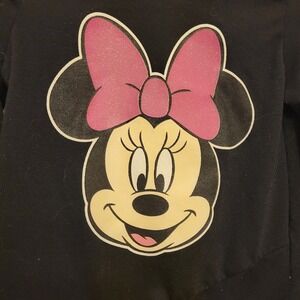 Disney jr Minnie mouse long sleeve black Shirt Sz 4 chris cross hem. Egypt Made